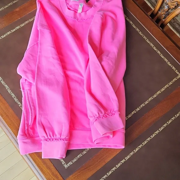 NWT ❗️ Free people houte pink oversize small S with pockets sweater - Picture 14 of 16